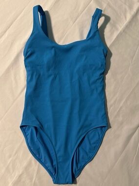 Athleta Vibrant Blue Scoop One-Piece Swimsuit